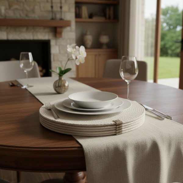 Producto - Set Plato Sitio 30 cm x 6 Un. 7mm Crudo.