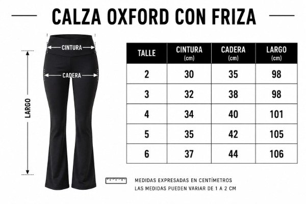 Producto - Calza Larga Oxford de Lycra CON FRISA - 1