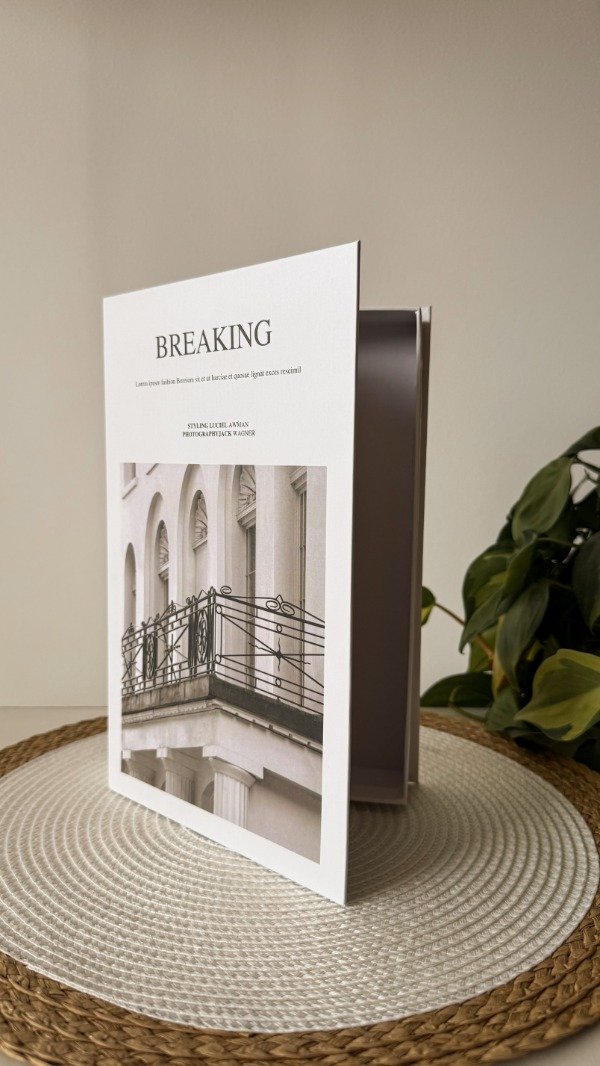 Producto - LIBRO DECORATIVO CON TAPA MAGNETICA BREAKING