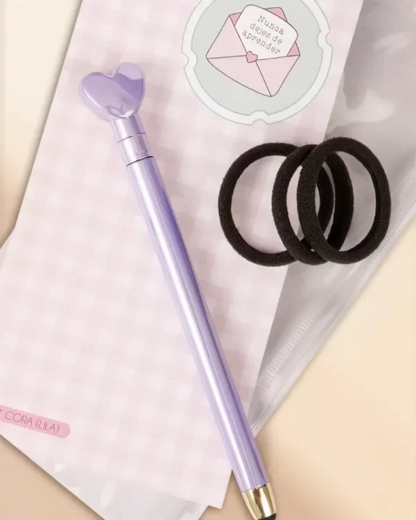 Producto - Kit Cora - Lapicera Touch Azul + Colitas + Horario - 1