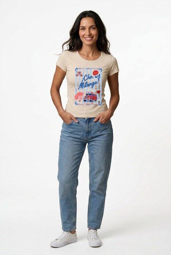 Producto - Remera Entallada Che Milonga - Beige - 1