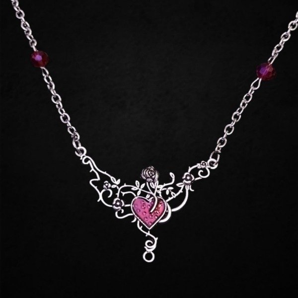 Producto - Collar Corazón y Rosas