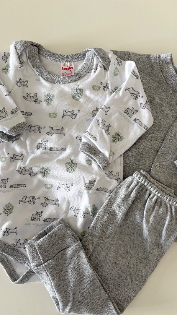 Producto - Conjunto body pantalón y campera algodón