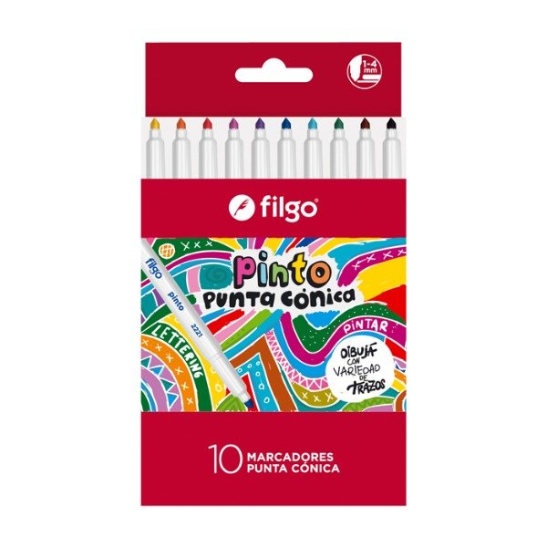 Producto - MARCADOR FILGO CONIC X10 SURTIDO