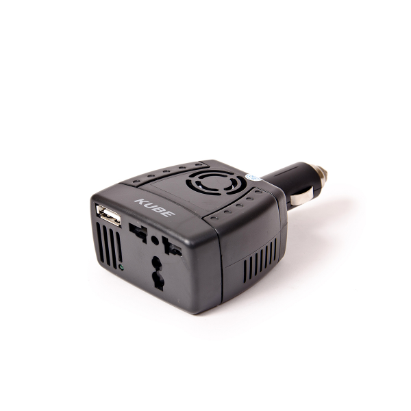Producto - INVERSOR CORRIENTE 12V / 220V - 150W USB OUTPUT 5V 2.1A NEGRO KBINV001B
