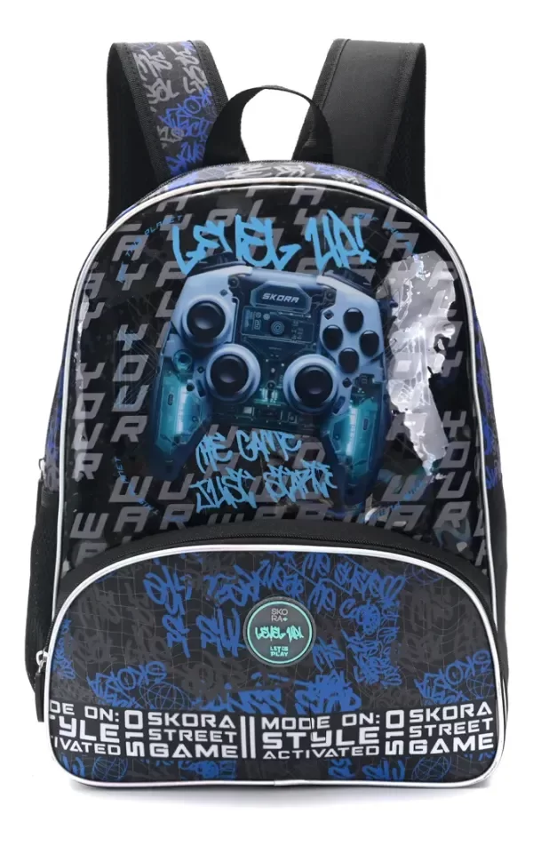 Producto - Mochila Espalda 16 Pulg Let S Play Gamer Joystick Cool Skora