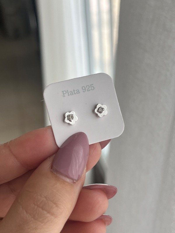 Producto - Aros mini florcita con piedrita