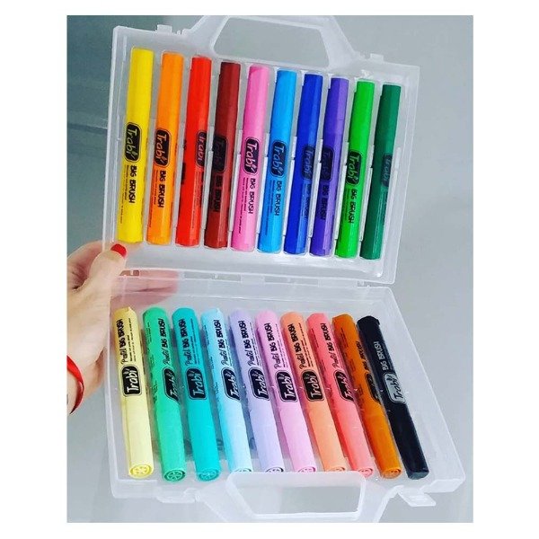 Producto - Valija 20 colores TRABI punta pincel - 0