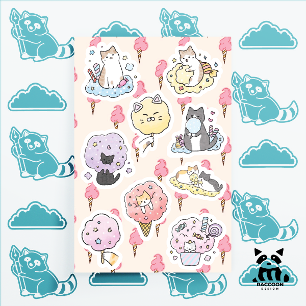 Producto - Plancha de Stickers Sweet Cats