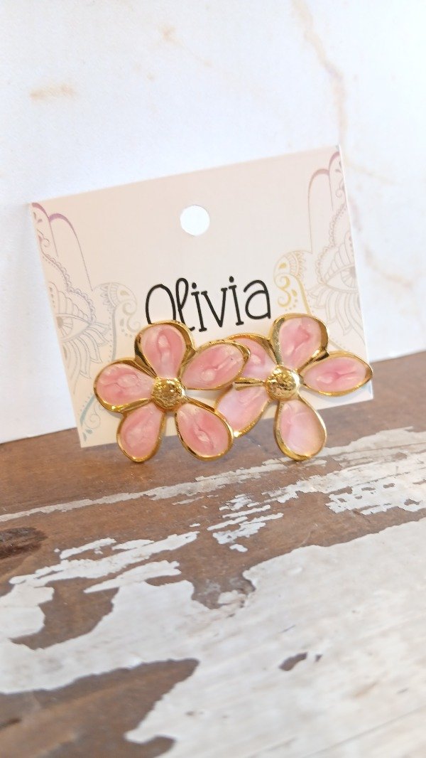 Producto - Aro flor gold pink
