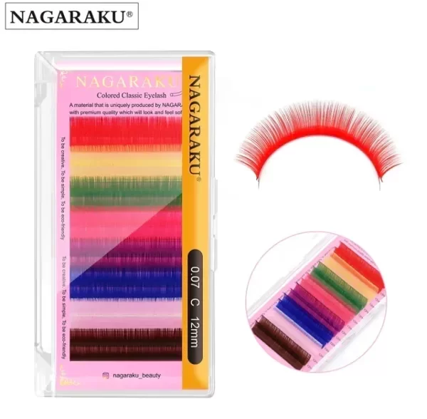 Producto - Pestañas NAGARAKU de colores 0.07D ORIGINALES