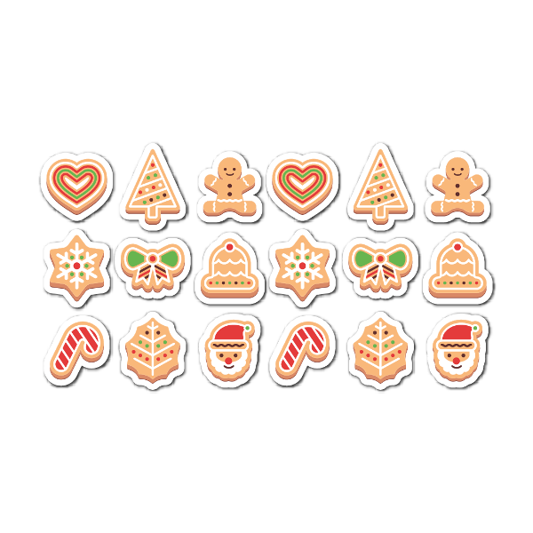 Producto - STICKERS FORMAS GALLETAS NAVIDEÑAS