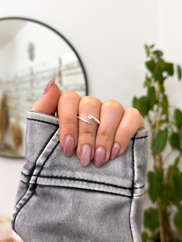 Producto - Anillo acero blanco doble palito cúbics