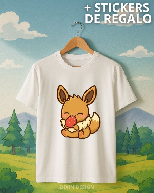 Producto - Remera Eevee frutilla
