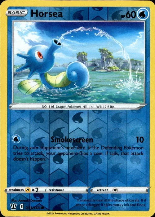 Producto - Horsea - 031/163 - Battle Styles - Reverse Holo
