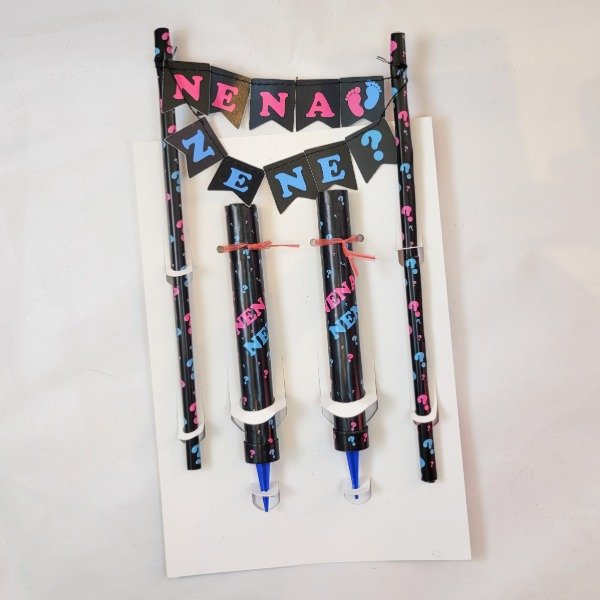 Producto - Banderin para torta NENA O NENE fondo negro