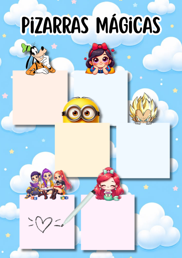 Producto - PIZARRAS PERSONAJES X 6 UND SURT - 4