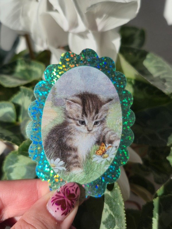 Producto - Sticker Gatito Verde