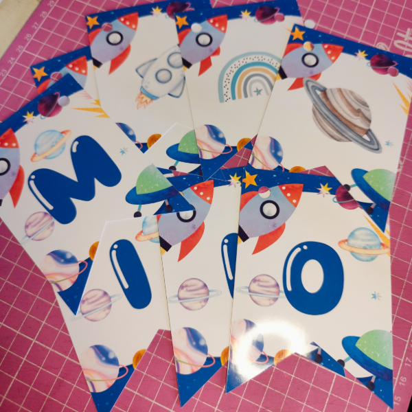 Producto - Banderines personalizados, decora con ternura y color. (Plancha A4) - 3