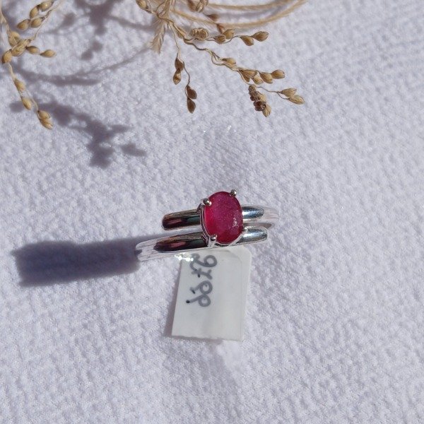 Producto - Anillo Plata 925 Rubi (tratado) Ajustable - 5