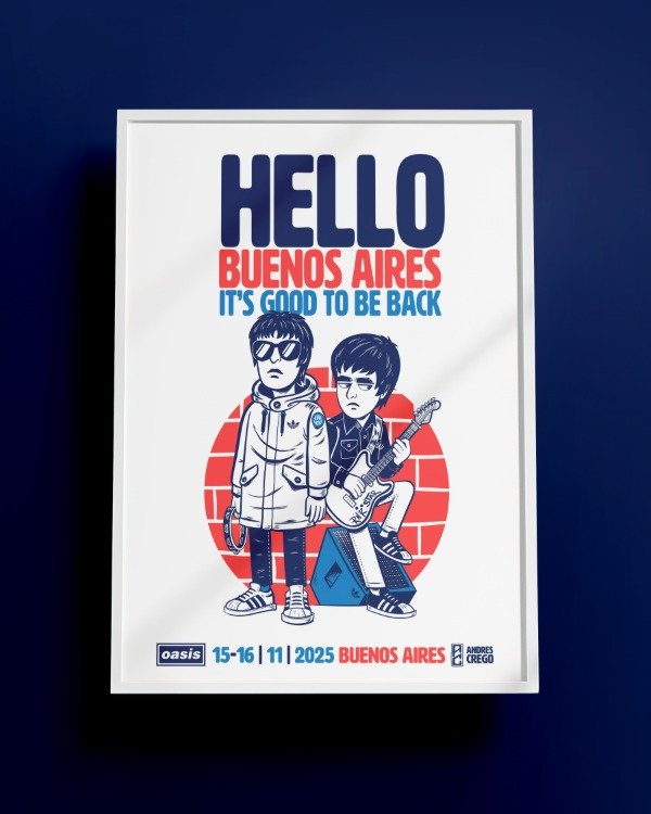 Producto - Cuadro A3 Oasis "Hello Gallagher"