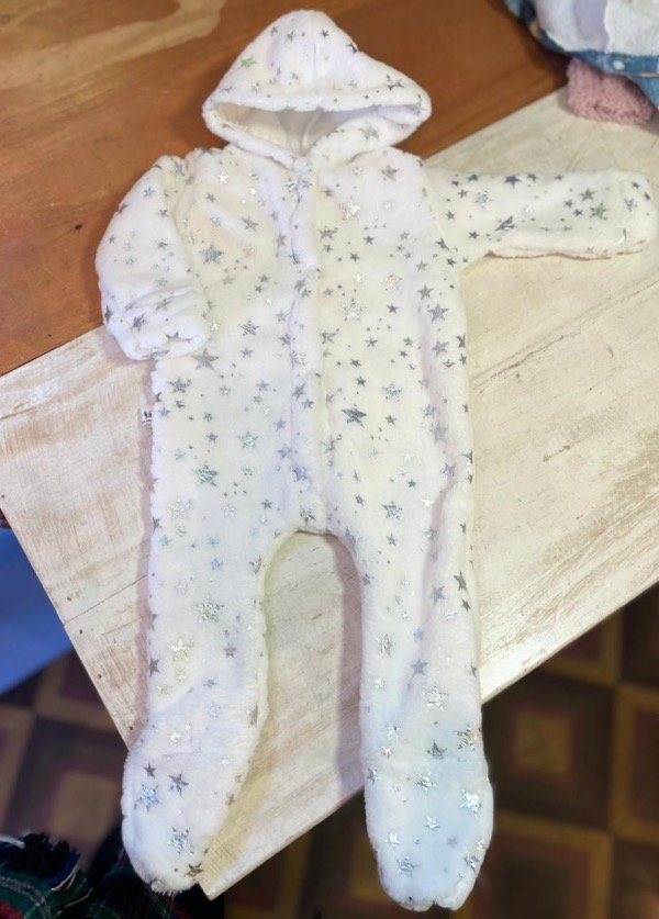 Producto - Enterito polar soft estampado talle 1 blanco