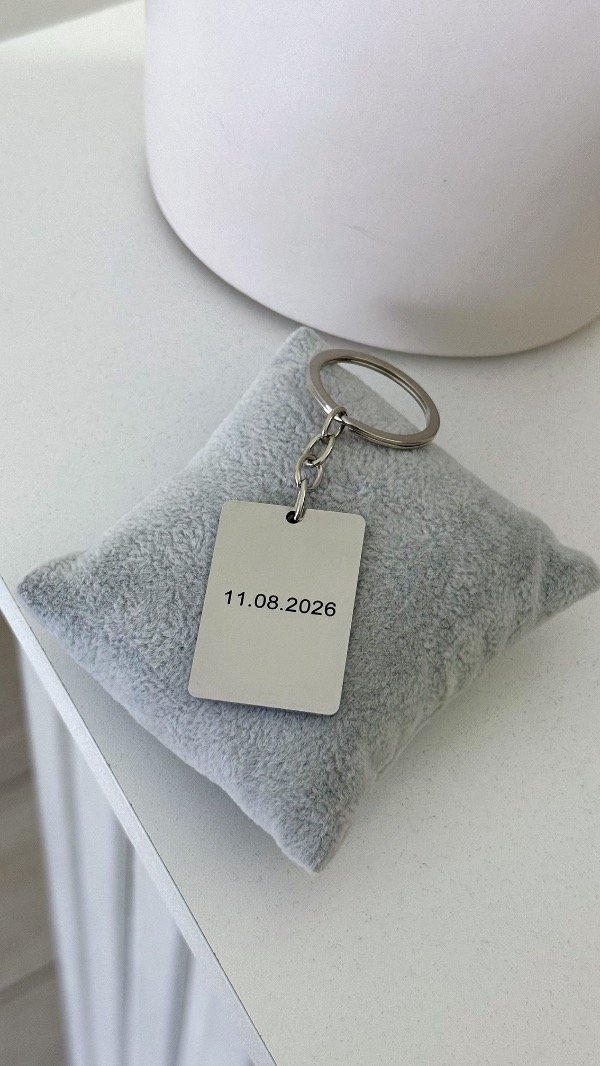 Producto - Llavero rectangular personalizado 4cm ACERO - 7