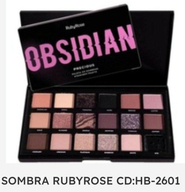 Producto - Sombra Obsidian de Ruby Rose HB-2601 BC 4/26