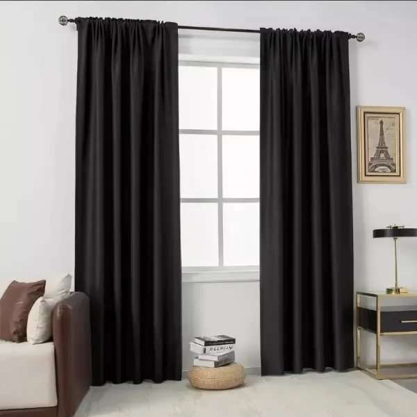 Producto - Cortinas 2 Paños 220x200 Cm NEGRO