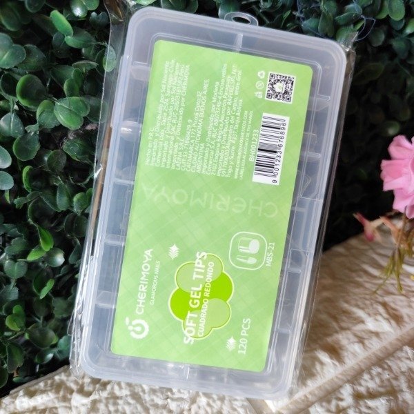 Producto - TIPS DE UÑAS X120 PCS - cherimoya corto CUADRADO REDONDEADO (TP-C02)