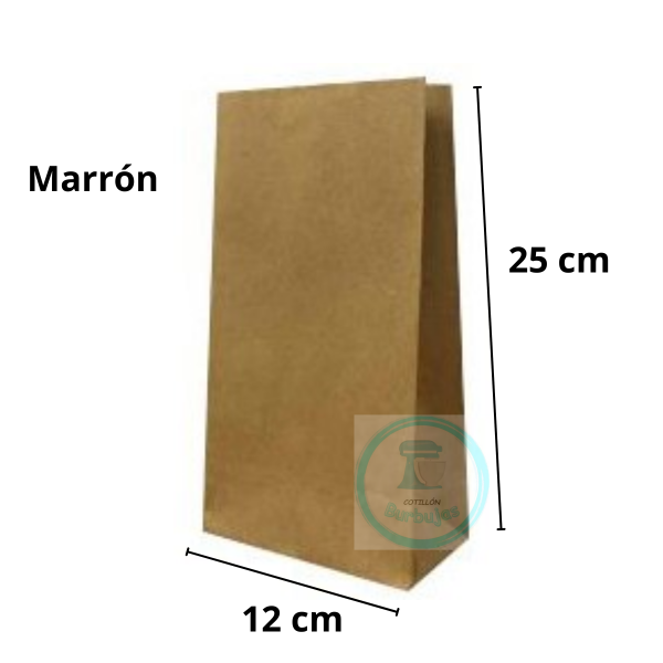 Producto - Bolsas de Papel con Fuelle Marrón x 10