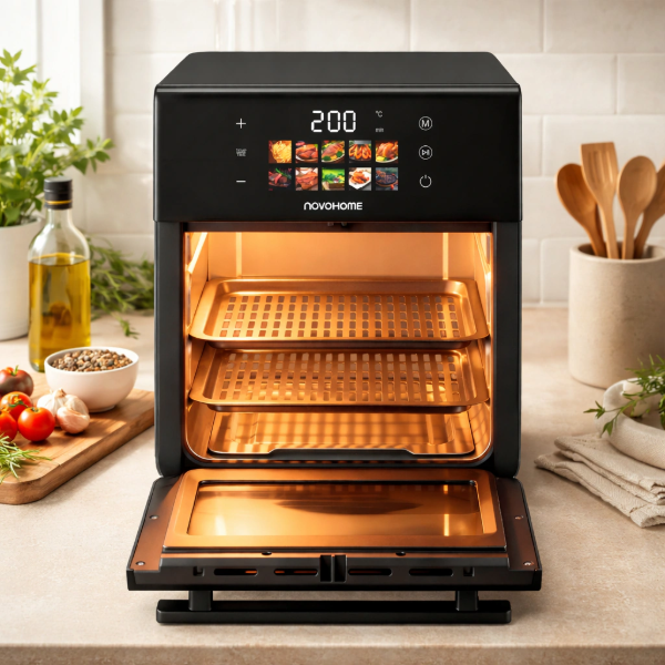 Producto - Freidora Horno 10 Programas 11 Lts 1500W Digital -black -Novohome  (NH-AF30N) - 3