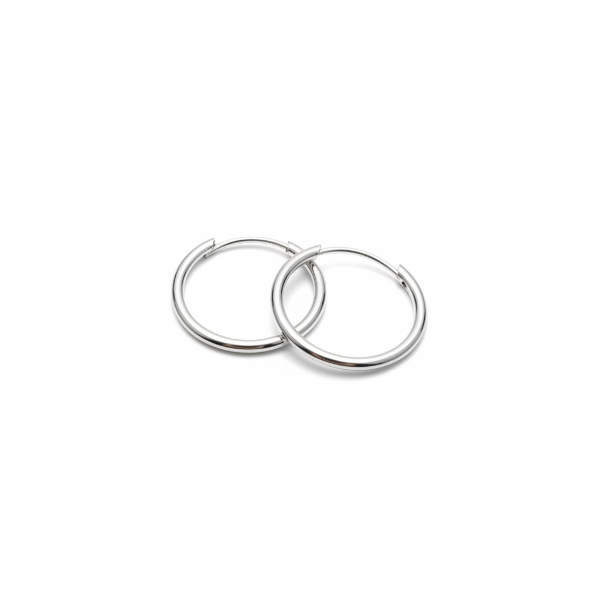 Producto - Argollitas Lisas 1,5 cm - Plata 925