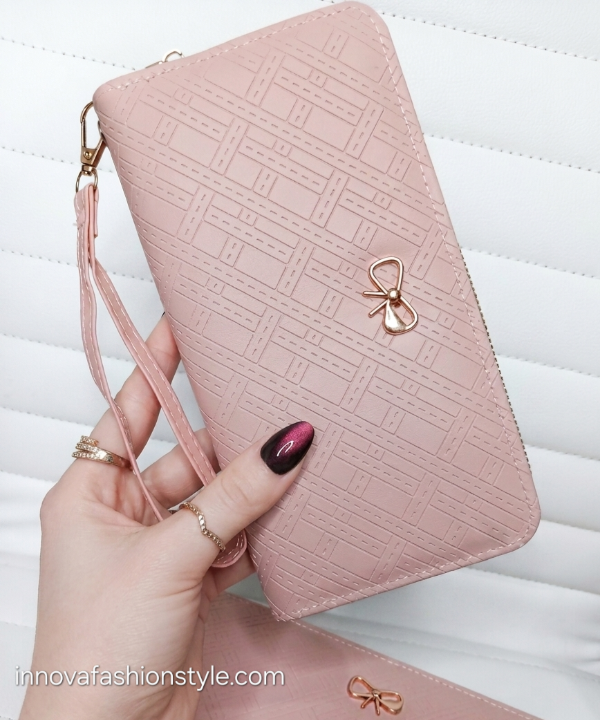 Producto - Billetera Monedero Texturizada con Aplique Metálico - 0