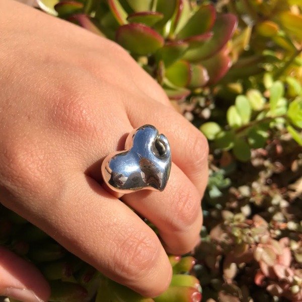 Producto - Anillo Corazon Plata Inflada