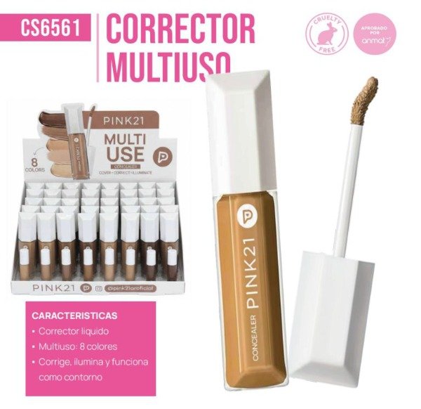 Producto - CORRECTOR LÍQUIDO MULTIUSO - PINK 21