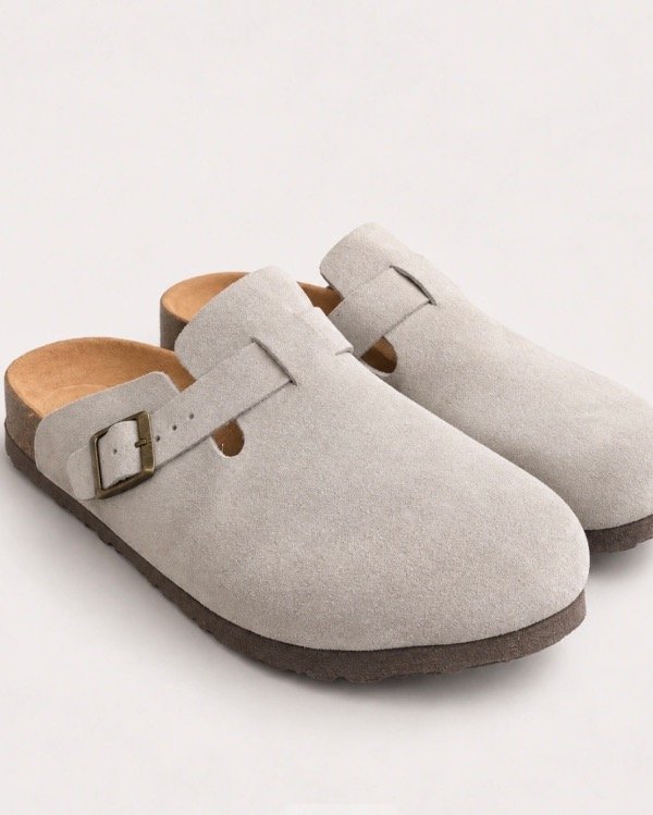 Producto - Zueco Gris De Gamuza - 0