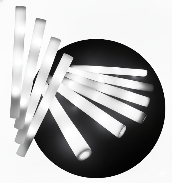 Producto - 50 Rompecocos Luminosos Barra de Goma Espuma Blanco