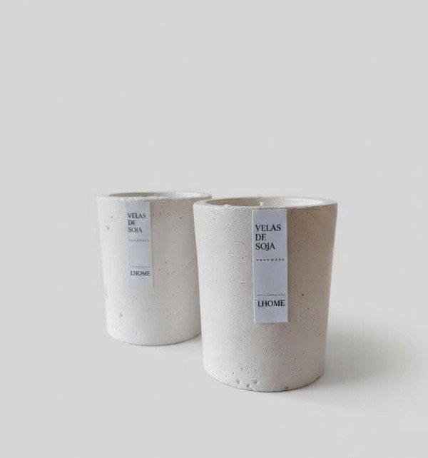 Producto - Velas de Soja en cemento