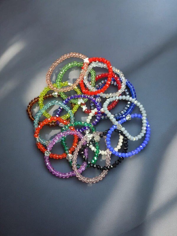 Producto - Pulsera elástica cristal 6 mm.