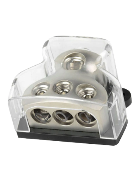 Producto - bloque distribuidor 1 entradaen  0 gauges y 3 salidas en 4 gauges