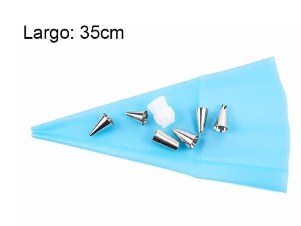 Producto - MANGA SILICONA 35CM +6PICOS+ACOPLE