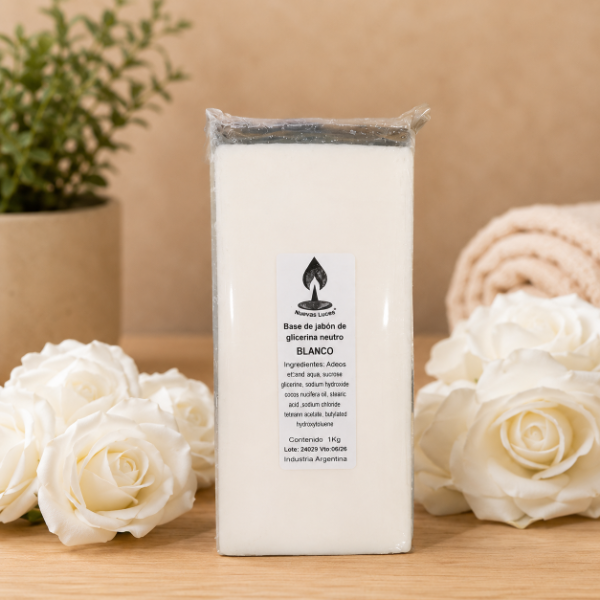 Producto - Jabon glicerina Nuevas Luces Blanco 1kg (Aprox)