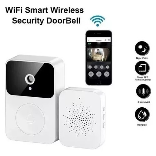 Producto - Portero Timbre Eléctrico Con Cámara Wifi Smart, Negro