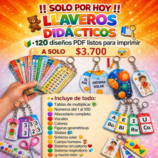Producto - LLAVEROS DIDÁCTICOS