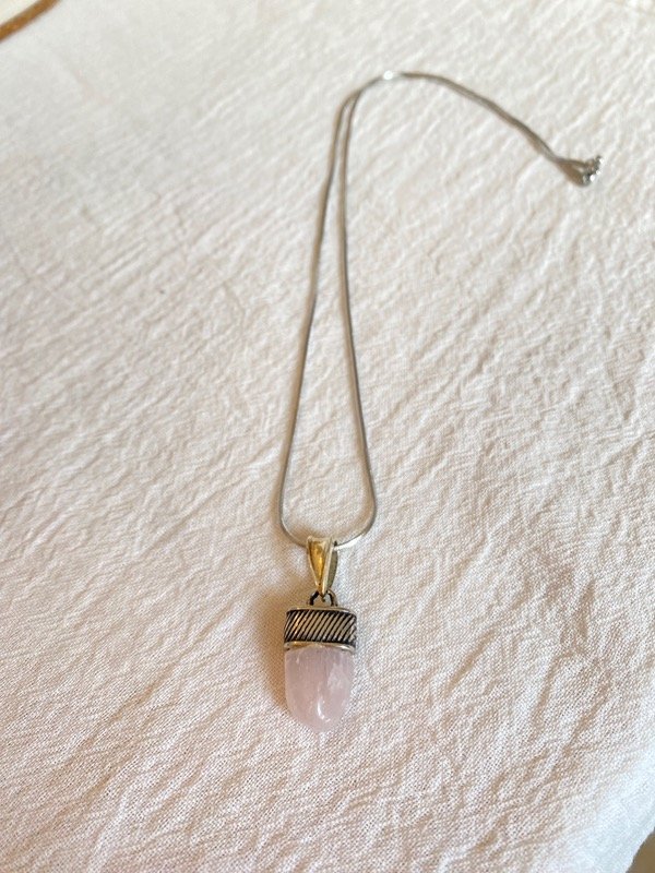 Producto - Collar Cuarzo rosa