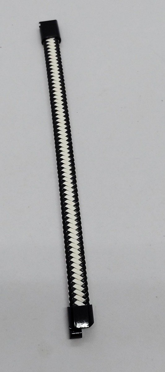 Producto - Pulsera ecocuero trenzada con blanco