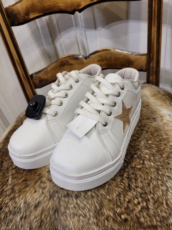 Producto - Zapatillas CARA Y SECA blancas con estrella NUEVAS Talle 30 - PRECIO: 50X