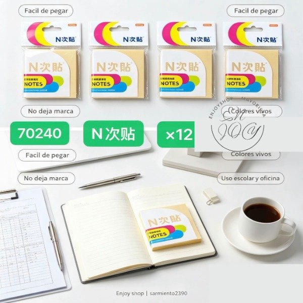 Producto - PACK X12 BLISTER DE NOTAS ADHESIVAS POST-IT CUADRADO 70240