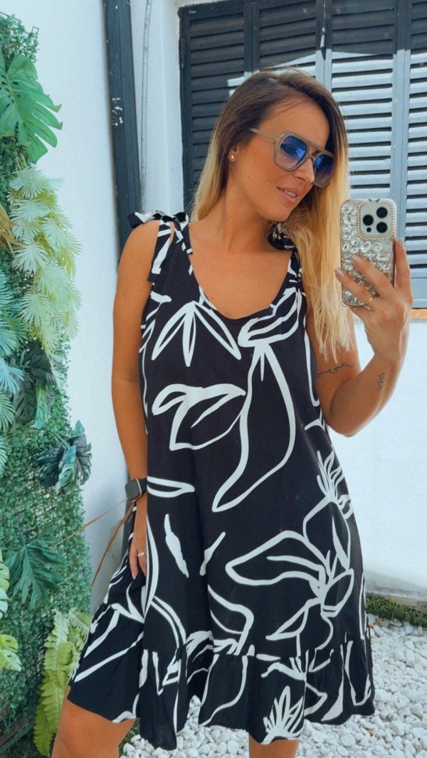 Producto - Vestido regulable negro/blanco
